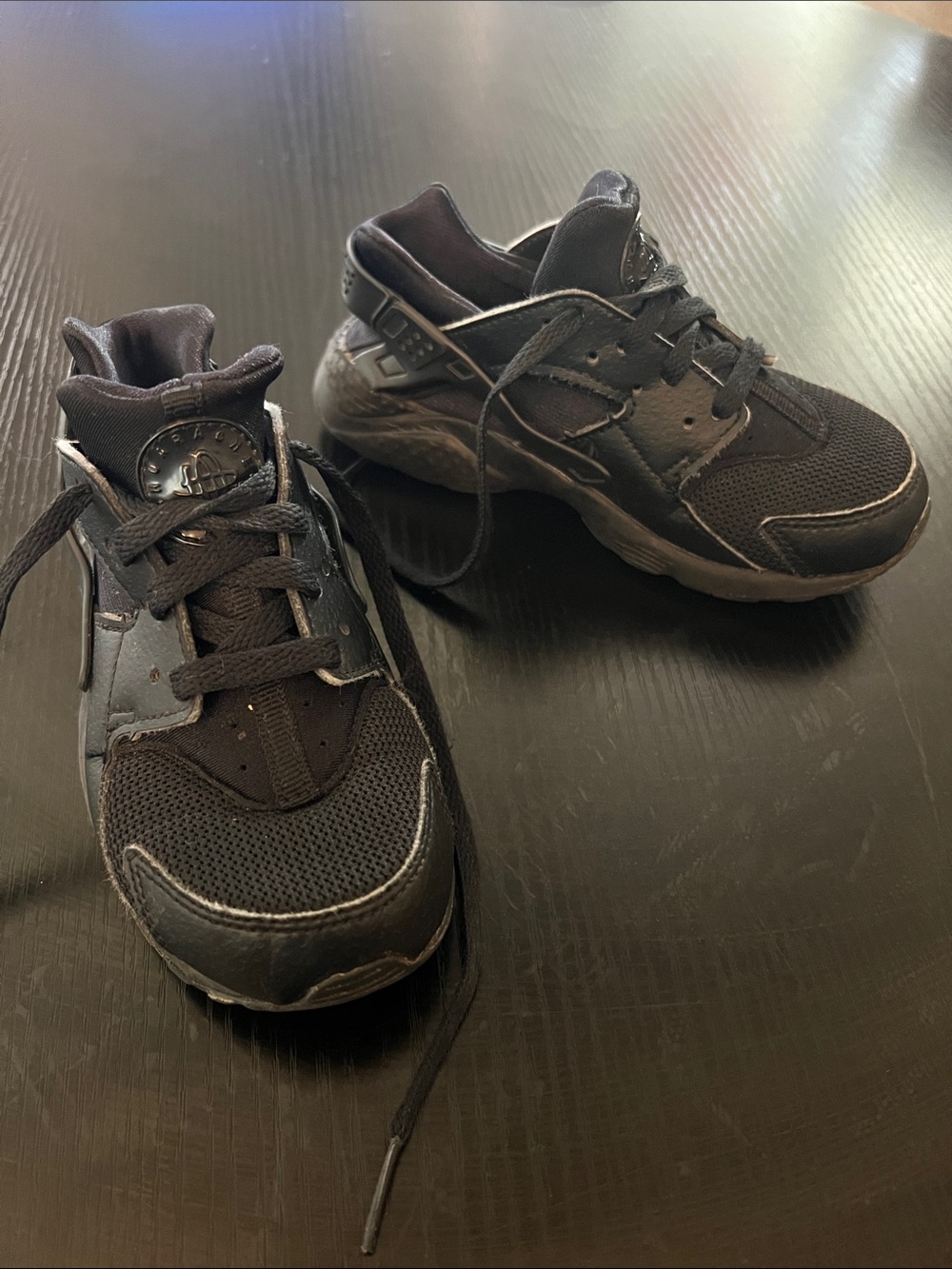 Nike Kids Black Mesh & Synthetic Lace-Up Sneakers